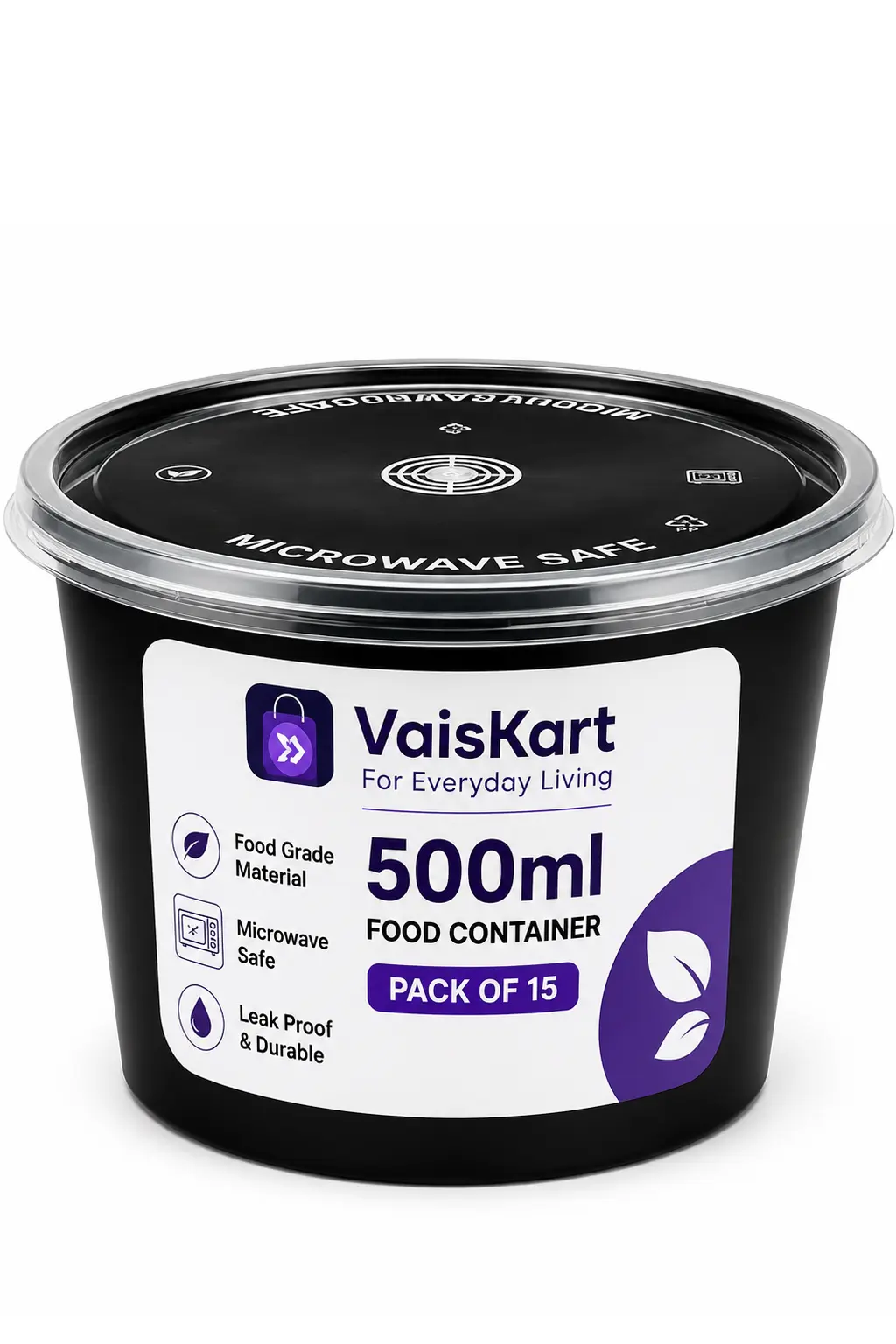 500ml Food Container (Pack of 15)